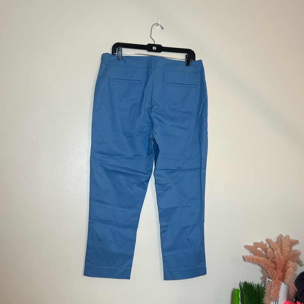 Talbots Blue Chatham Heritage Cropped Tapered Pants Trousers 12 NWT - Picture 2 of 4